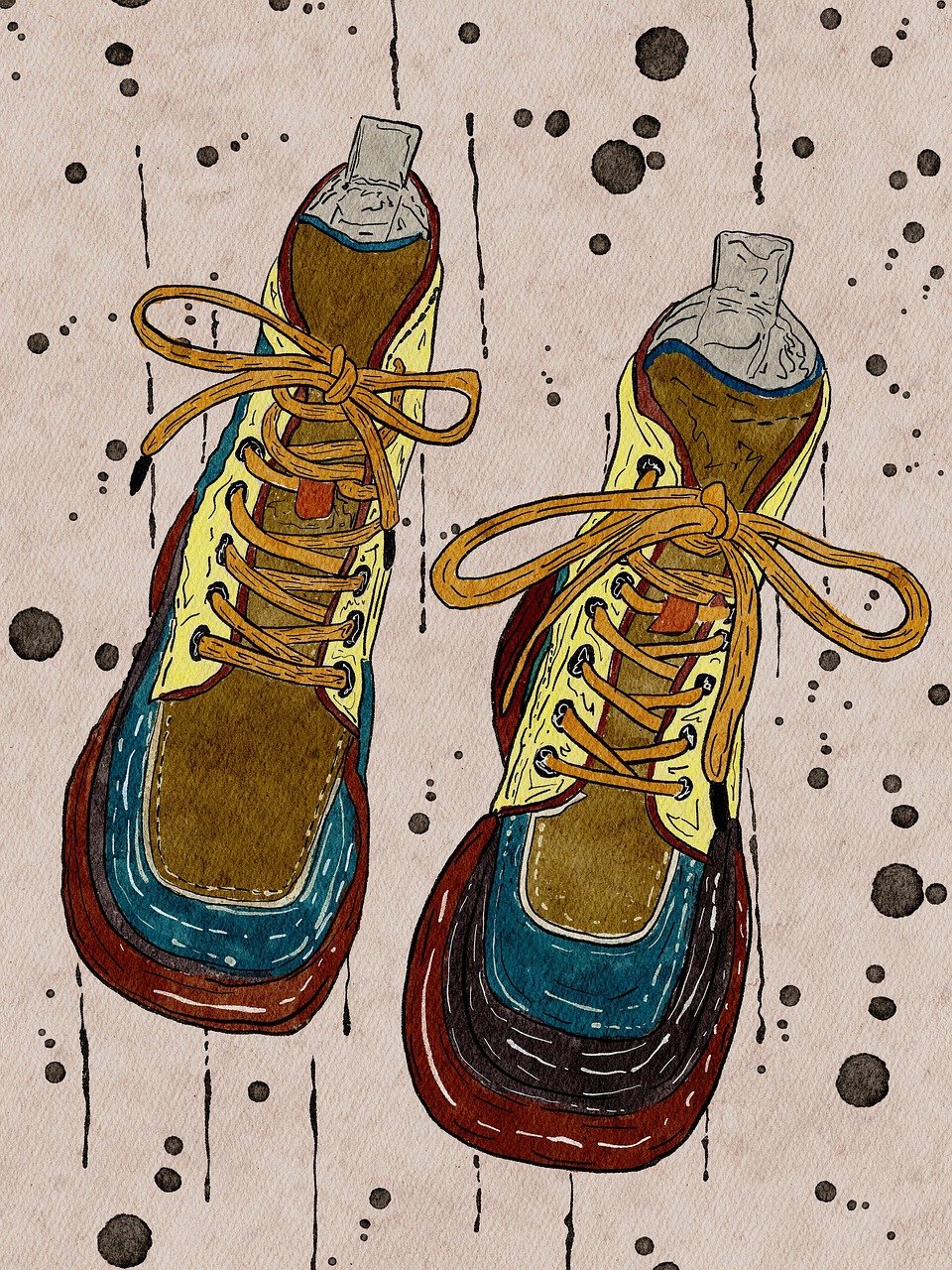 Watercolor Boots